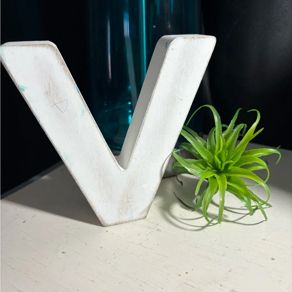 Alphabet Wood Letter V